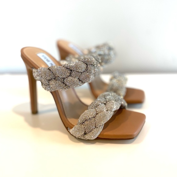 Steve Madden Shoes - Steve Madden Braided Rhinestone heels size 6